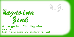 magdolna zink business card